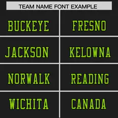Black Neon Green Shoulder Star Pattern Flag Football Jersey 3