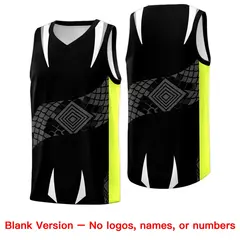 Black Neon Green Snake Scale Venomous Fang Graffiti Basketball Jersey 6