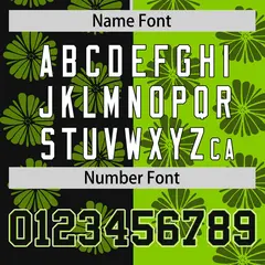 Black Neon Green Split Flower Graffiti Baseball Jersey 4