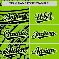 Black Neon Green Split Tribal Baseball Jersey 3