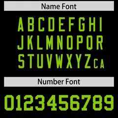Black Neon Green Square Neckline Football Jersey 4