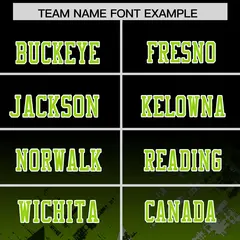 Black Neon Green Star Gradient Flag Football Jersey 3