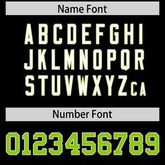 Black Neon Green Star Pattern Raglan Football Jersey 4