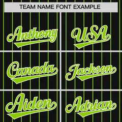 Black Neon Green Stripe Raglan Baseball Jersey 3