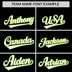 Black Neon Green Thick Striped Star Pattern Baseball Jersey 3