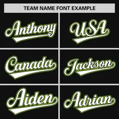 Black Neon Green-White Color Block Authentic Baseball Jersey 3