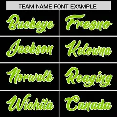Black Neon Green White Side Stripe Authentic Football Jersey 3