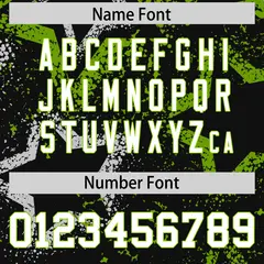 Black Neon Green White Star Graffiti Football Jersey 4