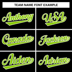 Black Neon Green-White Varsity Full-Snap Letterman Jacket 3