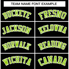 Black Neon Green-White Varsity Full-Snap Letterman Jacket 5