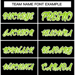 Black Neon Green-White Varsity Full-Snap Letterman Jacket 5