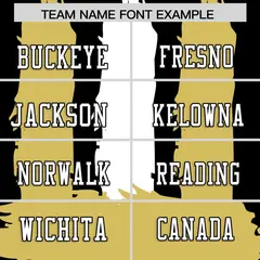 Black Old Gold and White Graffiti Flag Football Jersey 3