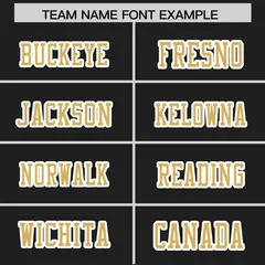 Black Old Gold Authentic Football Jersey with Sleeve Stripes 3