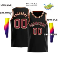Men's Black Old Gold-Black Bull Casual Basketball Jersey 2
