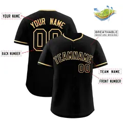 Black Old Gold Classic Authentic Baseball Jersey 23