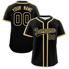 Black Old Gold Classic Authentic Baseball Jersey 1