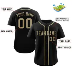 Black Old Gold Classic Authentic Baseball Jersey 2