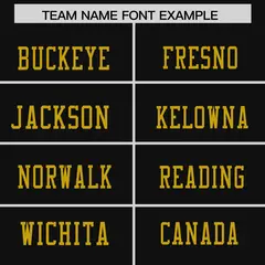 Black Old Gold Classic Authentic Football Jersey 3