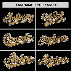 Black Old Gold Classic Authentic Sleeveless Baseball Jersey 3