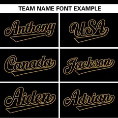 Black Old Gold Color Block Two-Button Softball Jersey 4