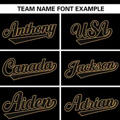 Black Old Gold Flame Graffiti Authentic Baseball Jersey 3