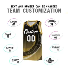 Black Old Gold Galaxy Graffiti Basketball Jersey 3