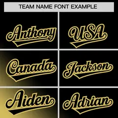 Black Old Gold Gradient Diagonal Stripe Baseball Jersey 3