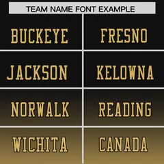 Black Old Gold Gradient Fashion Authentic Football Jersey 3