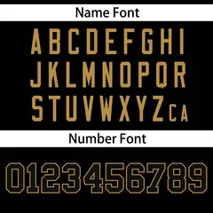 Black Old Gold Gradient Side Star Pattern Baseball Jersey 4