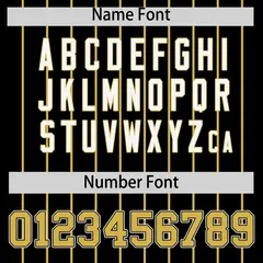 Black Old Gold Gradient Stripe Sleeves Baseball Jersey 4