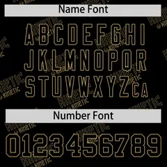 Black Old Gold Graffiti Full Button Baseball Jersey 4