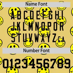 Black Old Gold Graffiti Gradient Smile Baseball Jersey 4