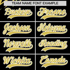 Black Old Gold Gray Reversible Baseball Jersey Lightning Graffiti Pattern 6