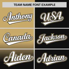 Black Old Gold Half Gradient Authentic Baseball Jersey 3