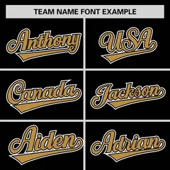 Black Old Gold Half Stripe Authentic Baseball Jersey 3