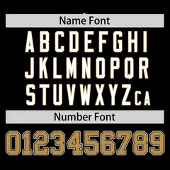 Black Old Gold Half Stripe Authentic Baseball Jersey 4