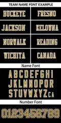 Black Old Gold Insert Color Mesh Football Jersey 3