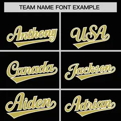 Black Old Gold Lace-Up Neck Classic Hockey Hoodie 3