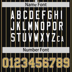 Black Old Gold Pinstripe Raglan Varsity Letterman Jacket 4