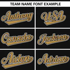 Black Old Gold Raglan Gradient Thick Stripe Baseball Jersey 3