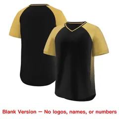 Black Old Gold Raglan Pullover Authentic Baseball Jersey 3