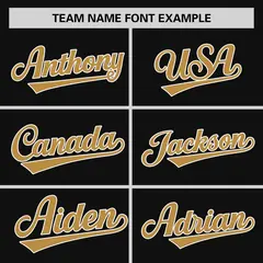 Black Old Gold Raglan Sleeves Authentic Baseball Jersey 3