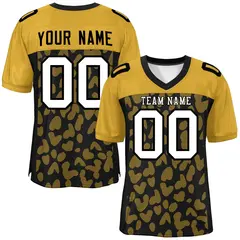 Black Old Gold Raglan Sleeves Camo Authentic Football Jersey