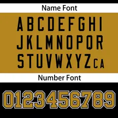 Black-Old Gold Raglan Sleeves Football Jersey 4