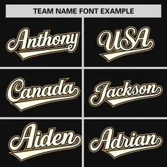 Black Old Gold Raglan Sleeves Round-Neck Hockey Jersey 3