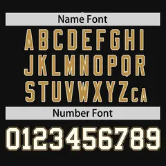 Black Old Gold Raglan Sleeves Round-Neck Hockey Jersey 4