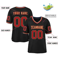 Black Old Gold-Red Classic Authentic Football Jersey 2