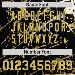 Black Old Gold Shiny Gold Cracked Texture Baseball Jersey 5