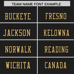Black Old Gold Shoulder Star Pattern Flag Football Jersey 3
