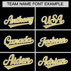 Black Old Gold Side Camo Baseball Jersey 3